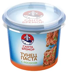 Паста САНТА БРЕМОР с тунцом и лососем 140г