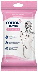 Влажные салфетки КОТТОН ФЛАУЭР для интимной гигиены 15шт