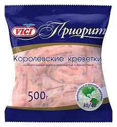 Креветки ВИЧИ Королевские неочищенные в/м 500г