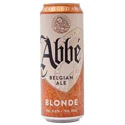 Пиво АББЕ Блонд светлое 6.6% ж/б 0.45л