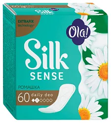 Прокладки ежедневные ОЛА Силк Сенс дейли солнечная ромашка 60шт