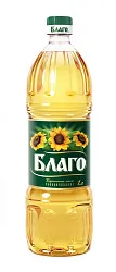 Масло подсолнечное БЛАГО рафинированное 1с 1л