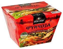 Фунчоза СЭН СОЙ под японским соусом с мисо пастой и водорослями вакаме 125г