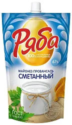 Майонез РЯБА Сметанный провансаль 67% д/пак 350г
