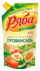 Майонез РЯБА Провансаль классический д/пак 410г