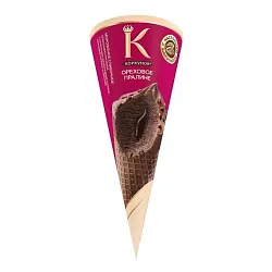 Мороженое КОРКУНОВ Ореховое пралине с фундуком в темном шоколаде бзмж 68г