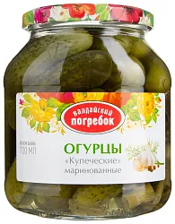 Огурцы ВАЛДАЙСКИЙ ПОГРЕБОК Купеческие маринованные с перцем ст/б 720мл
