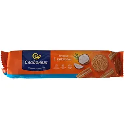 Печенье СЛАДОНЕЖ Сэндвик с кокосом 100г