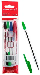 Набор шариковых ручек КОНТИНЕНТ 4цв арт.4400/98237