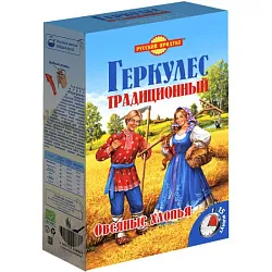 Овсяные хлопья РУССКИЙ ПРОДУКТ Геркулес Традиционный карт/уп 420г