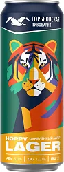 Пиво ГОРЬКОВСКАЯ ПИВОВАРНЯ Хоппи Лагер 5% ж/б 0.45л
