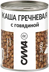 Каша СИЛА Алтайская гречневая с говядиной ж/б 340г