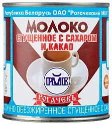 Сгущенное молоко РОГАЧЕВ с какао и сахаром бзмж 7.5% ж/б 380г