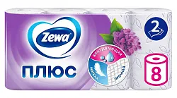 Туалетная бумага ЗЕММА Плюс Сирень 2сл 8рул