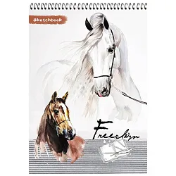 Скетчбук ПРОФ-ПРЕСС Верные лошади А5 64л арт.64-1380