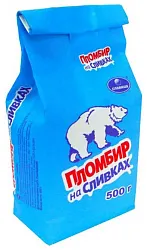 Мороженое СЛАВИЦА Пломбир на сливках бзмж 500г