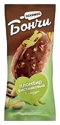 Мороженое ЭСКИМОС Наш пломбир на сливках Бончи с фисташкой и фундуком бзмж 12% 65г