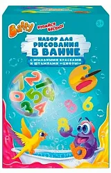 Набор для рисования в ванной БАФФИ мыльная краска со штампами