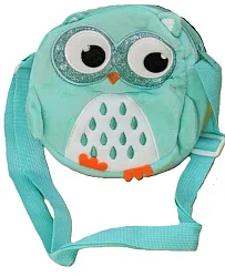 Сумочка МИЛОТА Синяя сова плюшевая 16*15.5см арт.80P-011