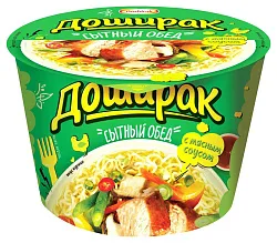 Лапша б/п ДОШИРАК Сытный обед с куриным соусом 110г