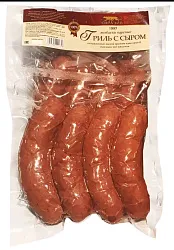 Колбаски ЕВРАЗИЯ Гриль с сыром вареные в/у 1кг