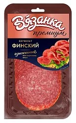Сервелат ВЯЗАНКА Финский нарезка в/к 90г