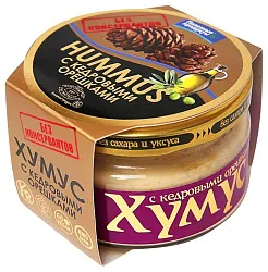 Закуска ПОЛЕЗНЫЕ ПРОДУКТЫ Хумус с кедровыми орешками ст/б 200г