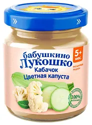 Пюре БАБУШКИНО ЛУКОШКО кабачок цветная капуста ст/б 100г
