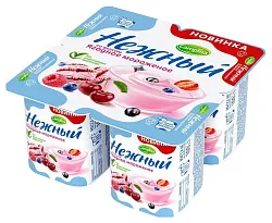 Йогуртный продукт КАМПИНА Нежный со вкусом ягодного мороженого бзмж 1.2% 100г