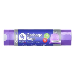 Пакеты для мусора ЛОМБЕРТА с затяжкой арома 35л 15шт