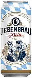 Пиво ЛИБЕНБРОЙ Хель светлое 5.1% ж/б 0.5л