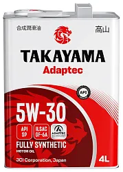 Масло ТАКАЙАМА Адаптек SAE 5W-30 ILSAG GF-6 SP синтетика ж/б 4л