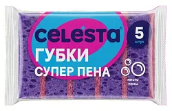 Губка кухонная СЕЛЕСТА Супер-пена 5шт