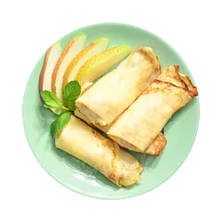 Блинчики с заварным кремом и грушей