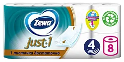 Туалетная бумага ЗЕВА Джаст 4сл 8рул