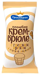 Мороженое ГРОСПИРОН Крем-брюле с грецким орехом в соленой карамели бзмж стаканчик 85г