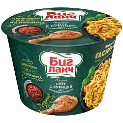 Лапша б/п БИГ ЛАНЧ с курицей и пряными травами 90г
