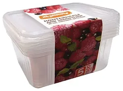 Контейнер ХОЗЯЮШКА МИЛА для заморозки ягод овощей фруктов 1.5л 5шт