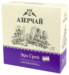 Чай АЗЕРЧАЙ Премиум Эрл Грей черный 100пак