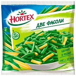 Фасоль ХОРТЕКС Две фасоли стручковая с/м 400г