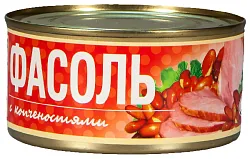 Фасоль РУЗКОМ с копченостями ж/б 325г