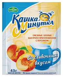 Кашка-минутка КУНЦЕВО персик со сливками м/у 43г