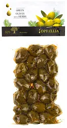 Оливки ОФЕЛЛИЯ Халкидики зеленые со специями в масле м/у 250г