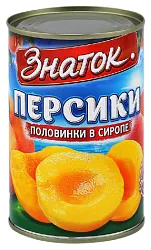 Персики ЗНАТОК половинки в сиропе ж/б 410г