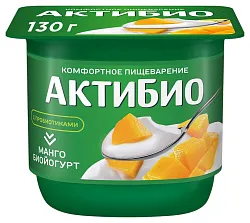 Биойогурт АКТИБИО манго бзмж 3% 130г