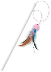 Игрушка для кошки ПЛЕЙ КЭТ Дразнилка удочка погремушки с перьями