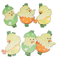 Прищепка СФЕРА Пасхальный цыпленок желтый 6шт арт.3-0186