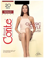 Колготки КОНТЕ СПА Соло 20ден неро 5