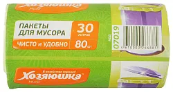 Пакеты для мусора ХОЗЯЮШКА МИЛА 30л 80шт