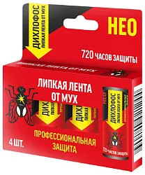 Лента липкая ДИХЛОФОС Нео от мух 4шт